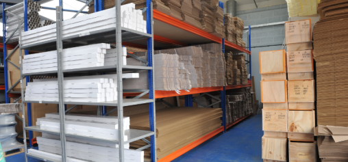 Pallet Racking, Pallet Racking kit in warehouse Storage area. storing boxes & packaging.