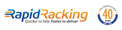 Rapid Racking 40 years banner